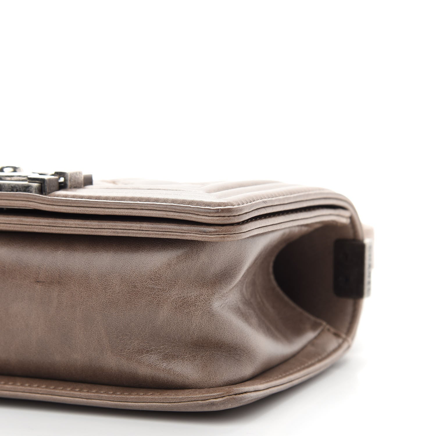 Chanel Calfskin Double Stitch Small Boy Flap Taupe 9 of 9