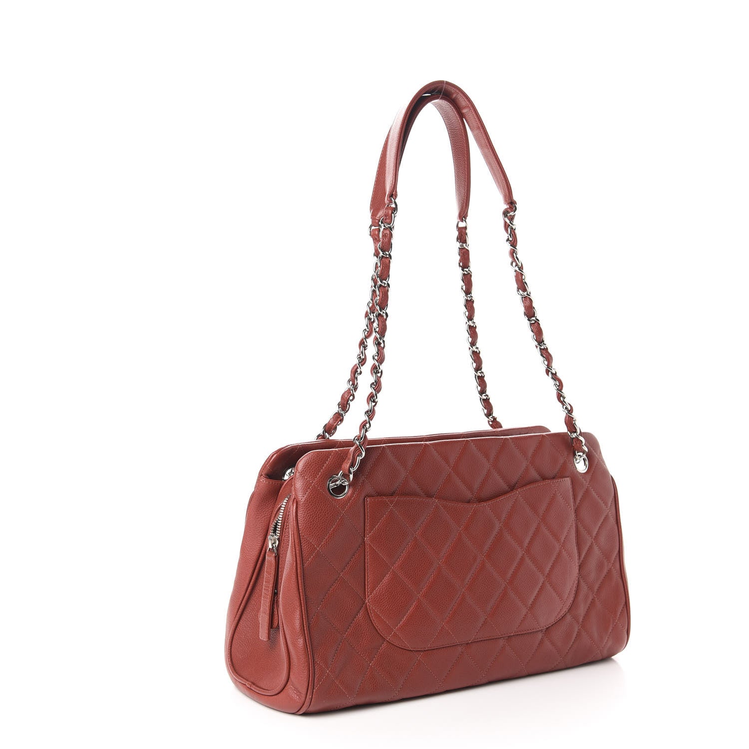 Chanel Caviar Quilted Tote Red 3 of 11