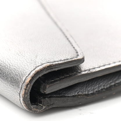 Saint Laurent Metallic Calfskin Y-Mail Clutch Silver 8 of 11