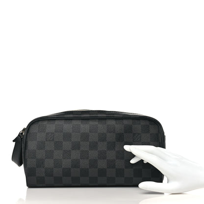Louis Vuitton Damier Graphite Dopp Kit Toilet Pouch 2 of 9