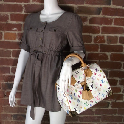 Louis Vuitton Monogram Multicolor Speedy 30 White 2 of 10
