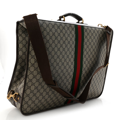 Gucci GG Supreme Monogram Web Savoy Garment Bag Beige Ebony New Acero 2 of 10