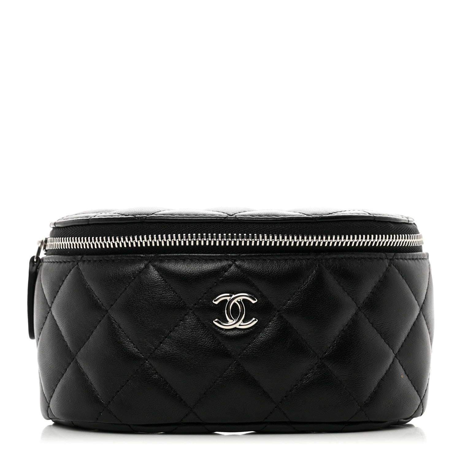 Chanel Lambskin Quilted Arm Coin Purse Black 1 of 7