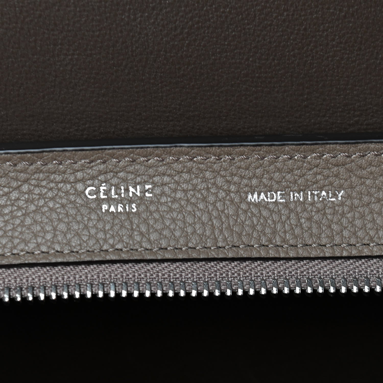 Celine Drummed Calfskin Suede Small Trapeze Souris 6 of 9