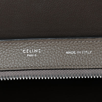 Celine Drummed Calfskin Suede Small Trapeze Souris 6 of 9