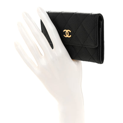 Chanel Caviar Quilted Flap Card Holder Black 2 of 10