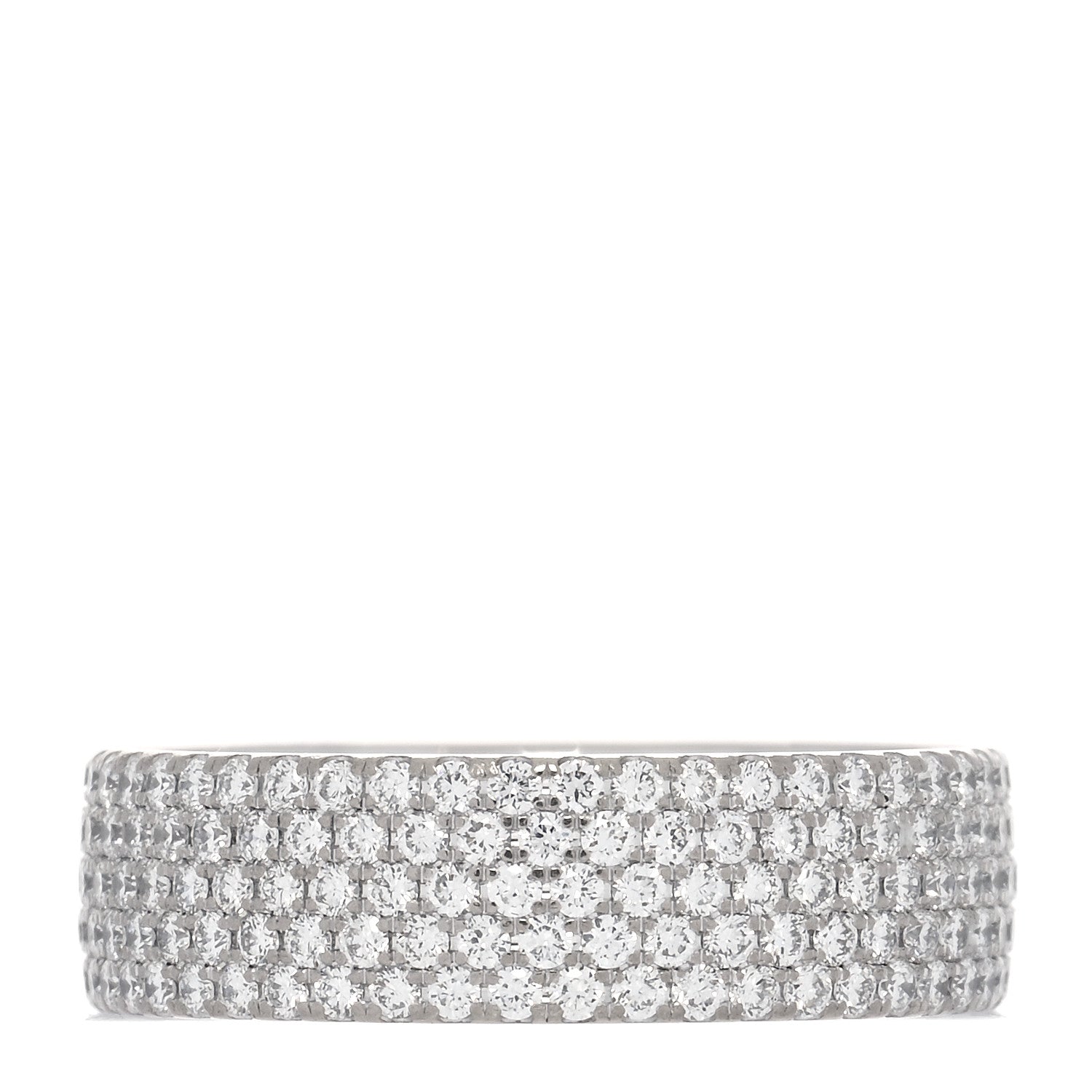 Tiffany 18K White Gold Diamond Metro Five-Row Ring 47 4 1 of 4