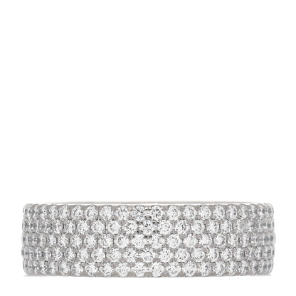 Tiffany 18K White Gold Diamond Metro Five-Row Ring 47 4 1 of 4