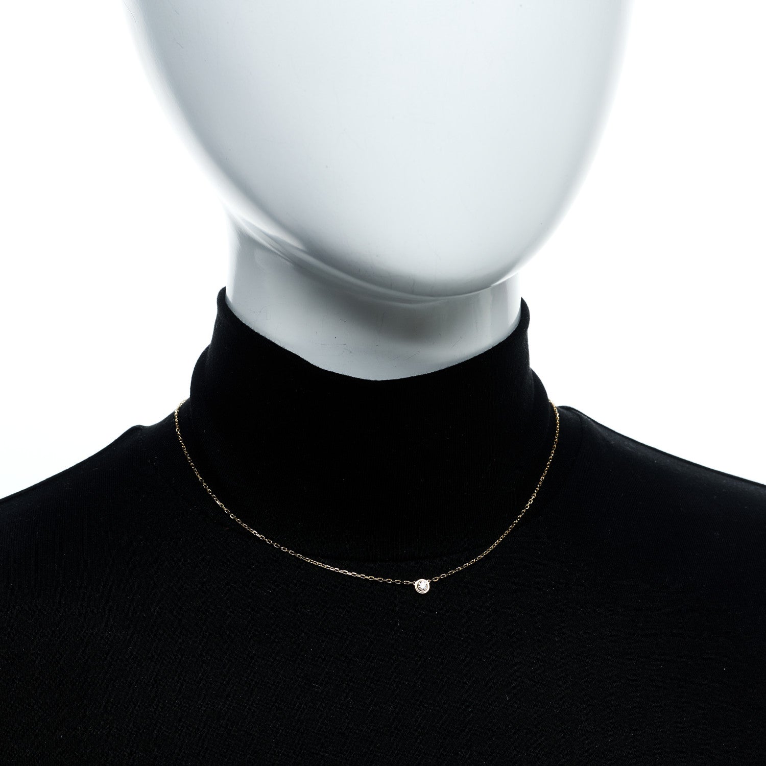 Cartier 18K Yellow Gold Diamond SM D'Amour Pendant Necklace 2 of 6