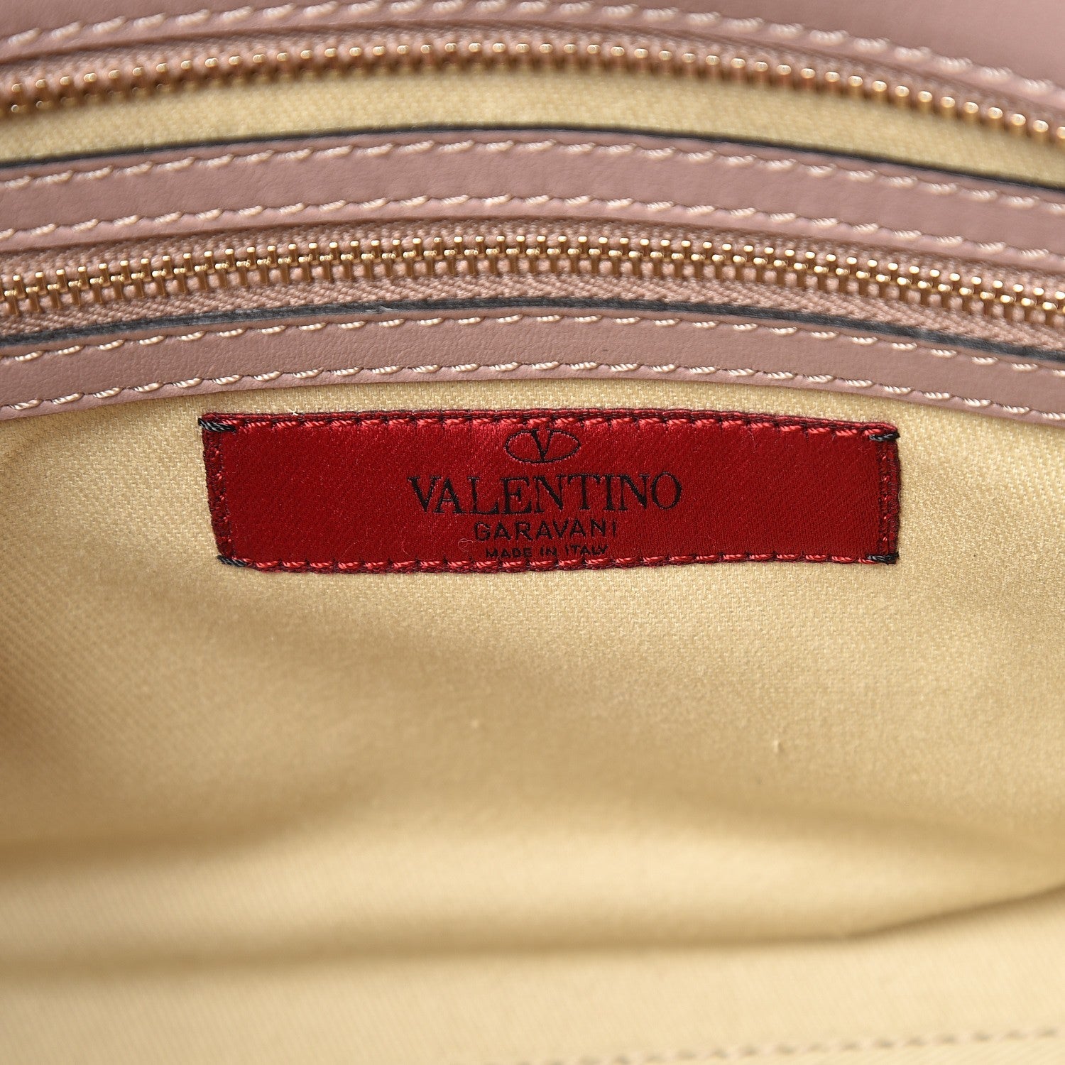 Valentino Garavani Vitello Small Rockstud Double Handle Tote Poudre 6 of 7
