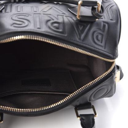 Louis Vuitton Calfskin Embossed Mini Cube Speedy Black 4 of 12