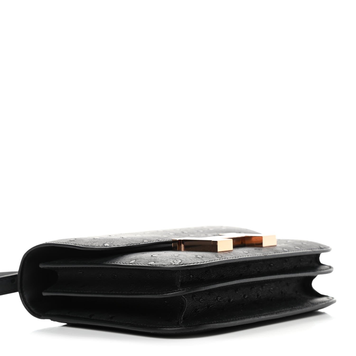 Hermes Ostrich Constance 18 Black 3 of 4