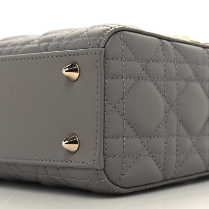 Christian Dior Lambskin Cannage Small My ABCDior Lady Dior Grey 10 of 11