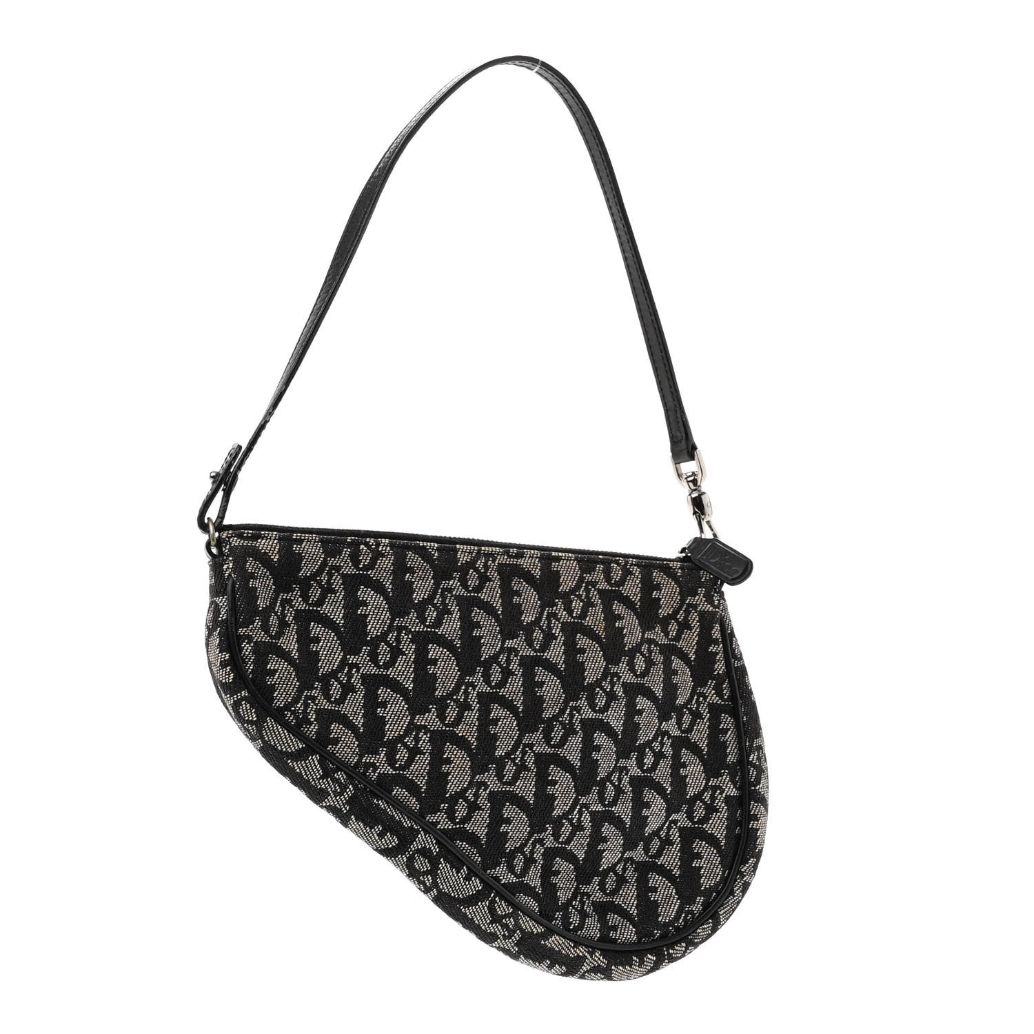 Christian Dior Monogram Mini Saddle Pochette Navy 3 of 12
