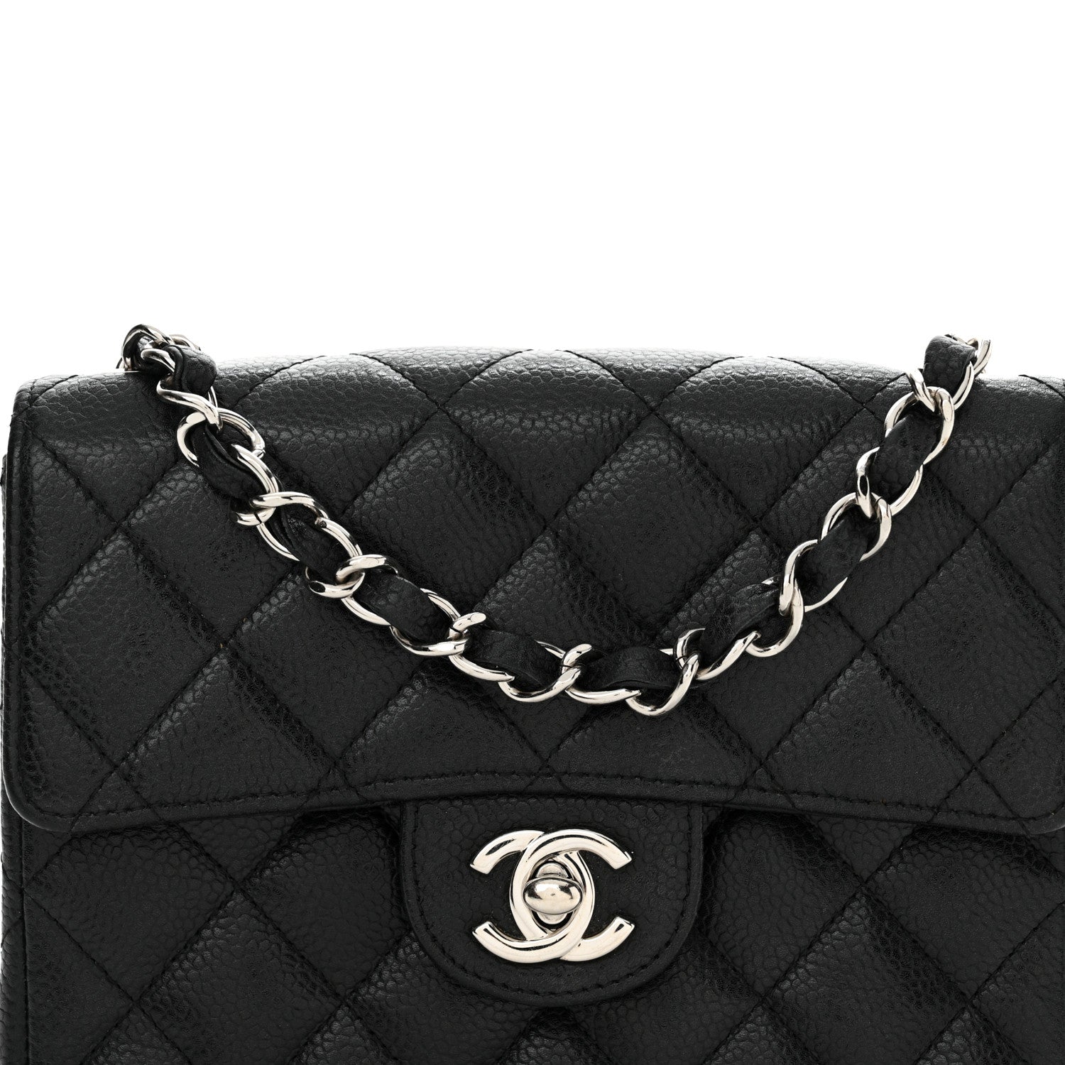 Chanel Caviar Quilted Mini Square Flap Black 8 of 14