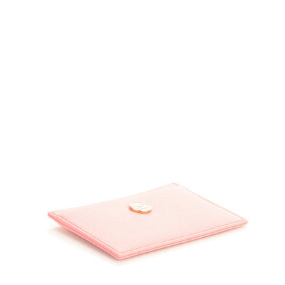 Chanel Grained Calfskin CC Button Card Holder Pink 3 of 6