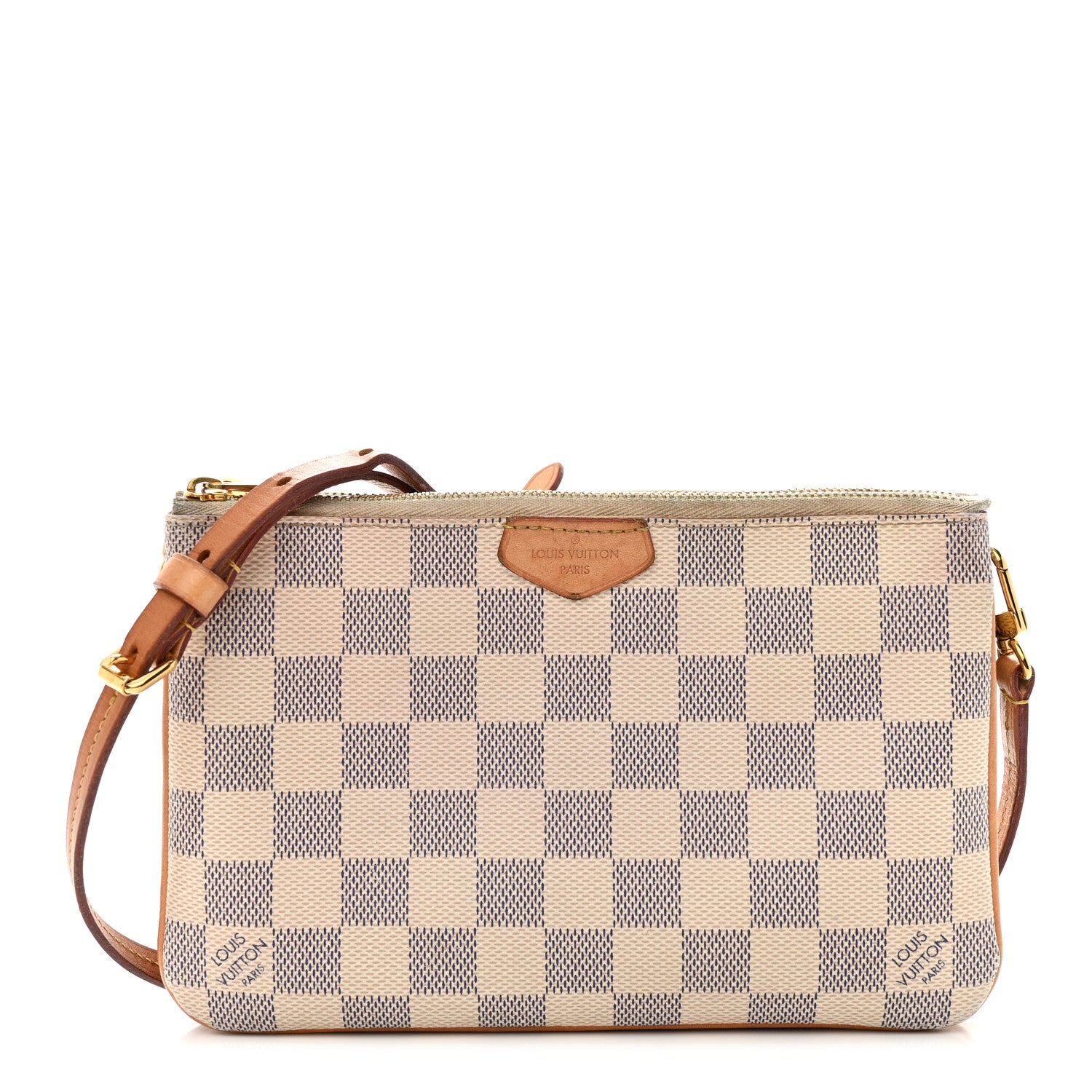 Louis Vuitton Damier Azur Double Zip Pochette 1 of 16