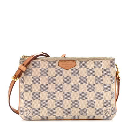 Louis Vuitton Damier Azur Double Zip Pochette 1 of 16
