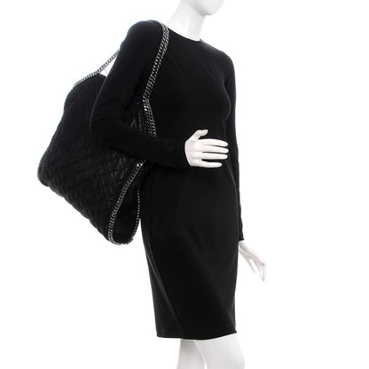 Stella McCartney Shaggy Deer Quilted Big Falabella Black 2 of 8