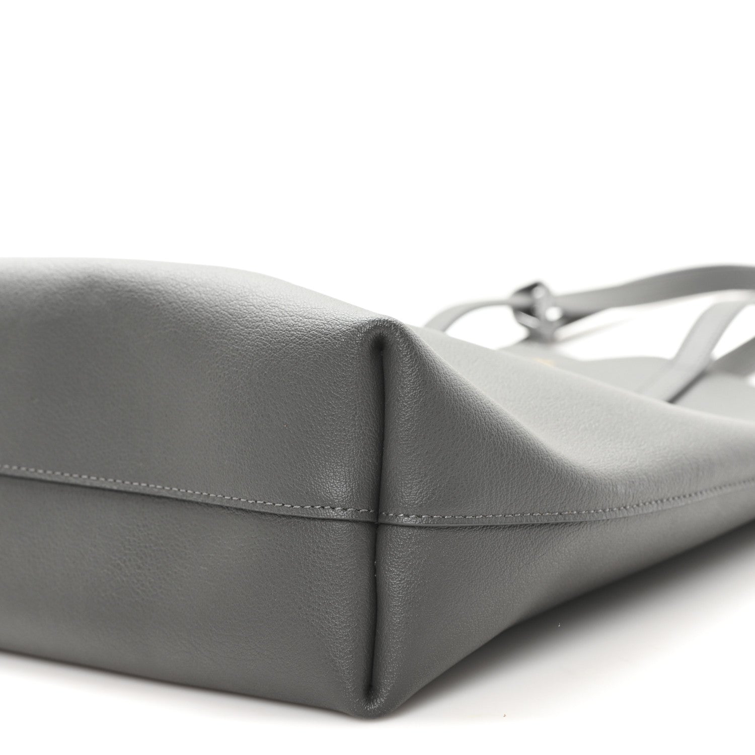 Saint Laurent Calfskin North-South Shopping Tote Storm 11 of 13