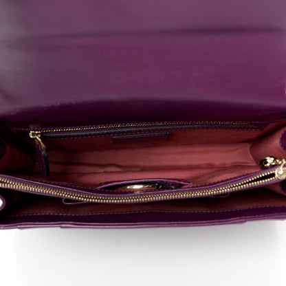 Bulgari Calfskin Serpenti Forever Shoulder Bag Plum 6 of 13