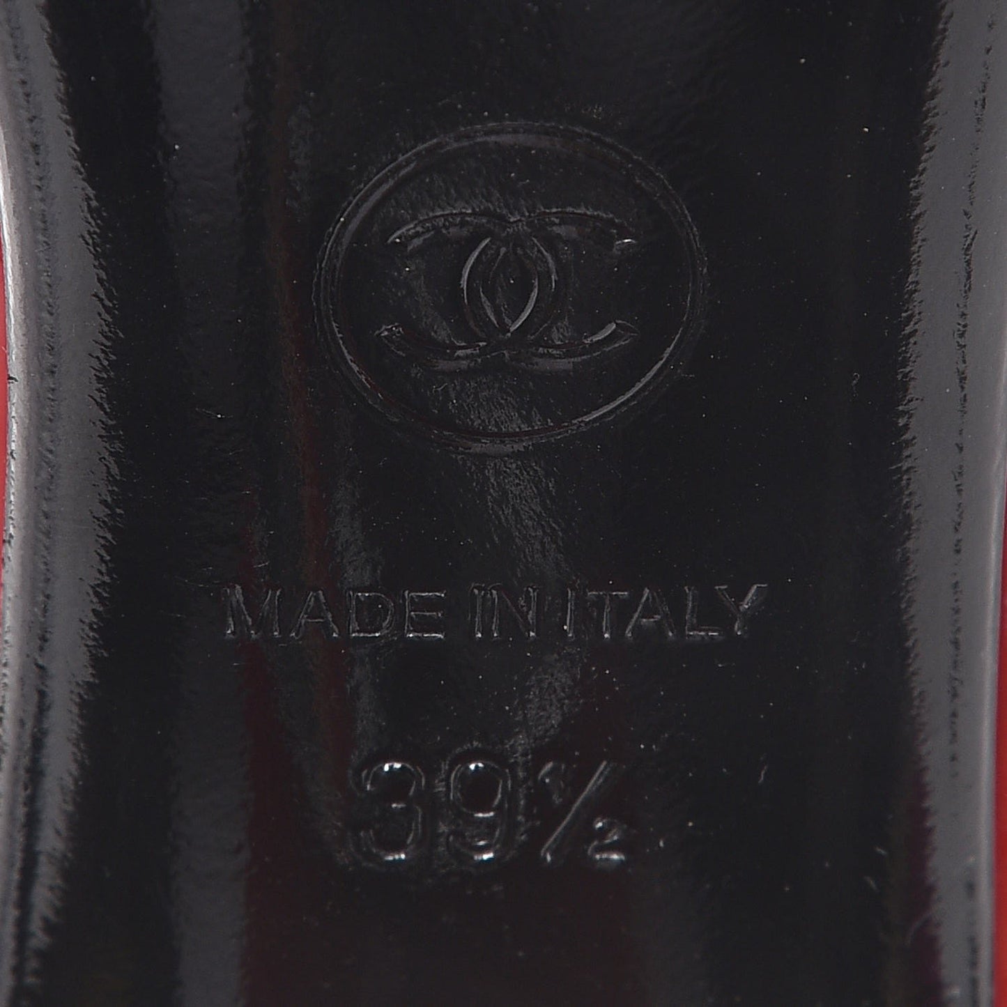 Patent Open Toe CC Pumps 39.5 Red