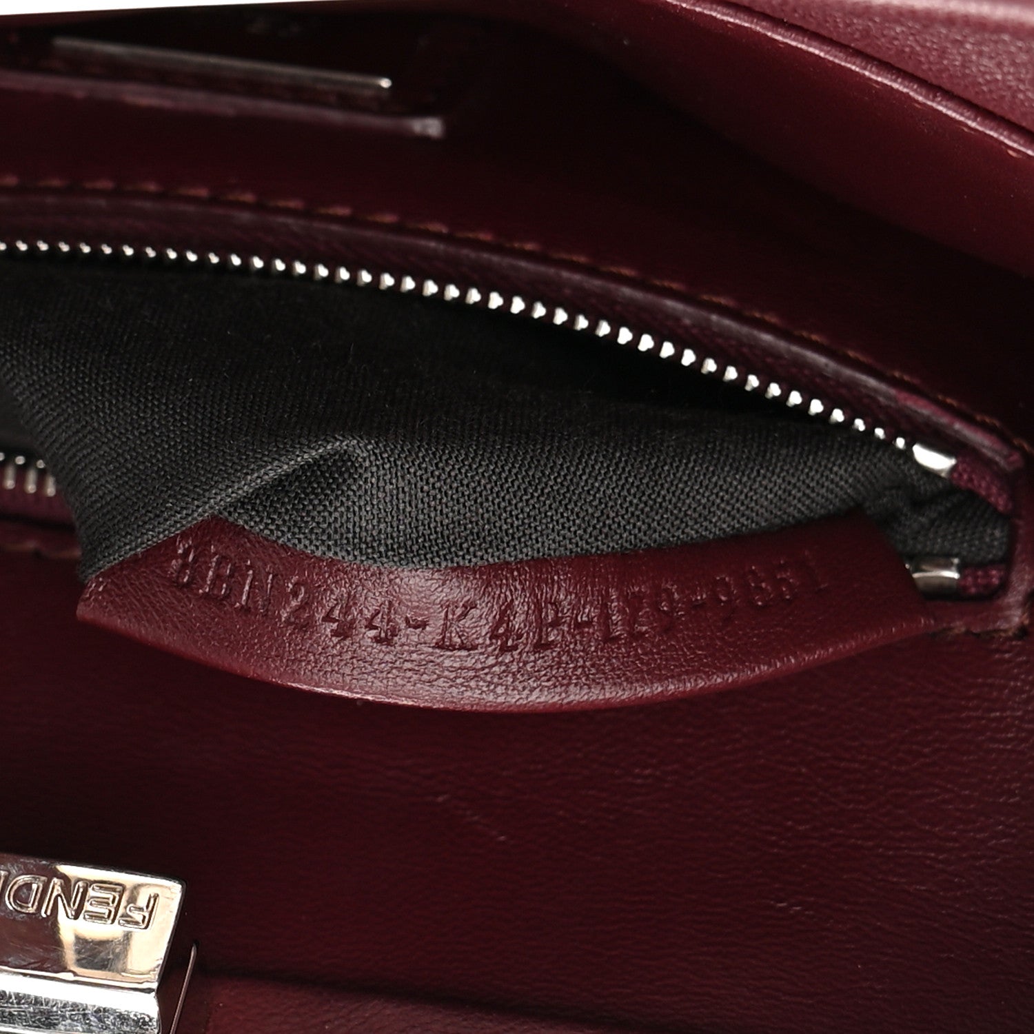 Fendi Nappa Mini Peekaboo Iconic Satchel Bordeaux 8 of 16