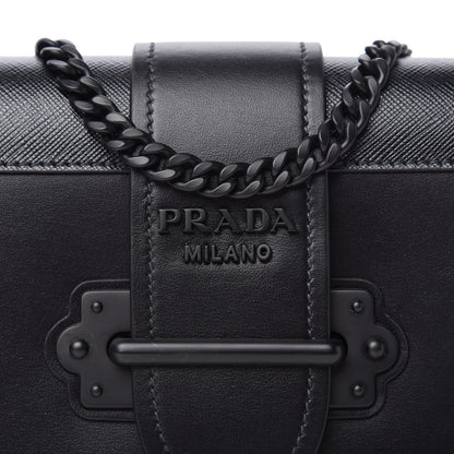 Prada City Calfskin Saffiano Cahier Bag Black 9 of 9