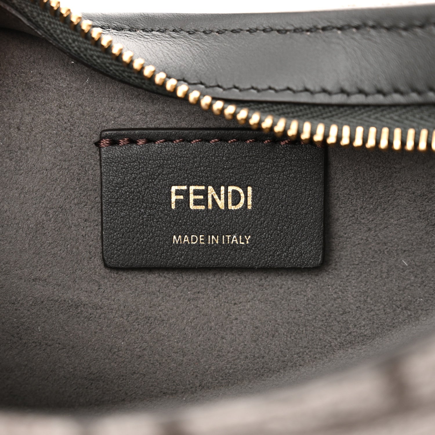 Fendi Chenille Vitello King Plexiglass FF O'Lock Swing Anthracite Asfalto 6 of 10