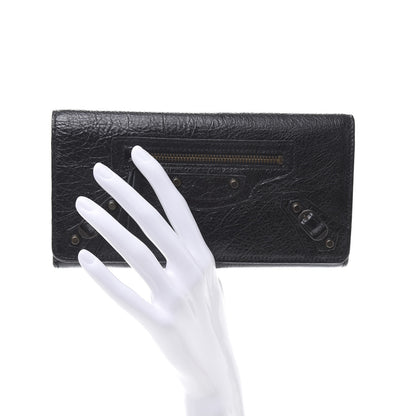 Balenciaga Agneau Classic Hardware Money Wallet Black 2 of 7