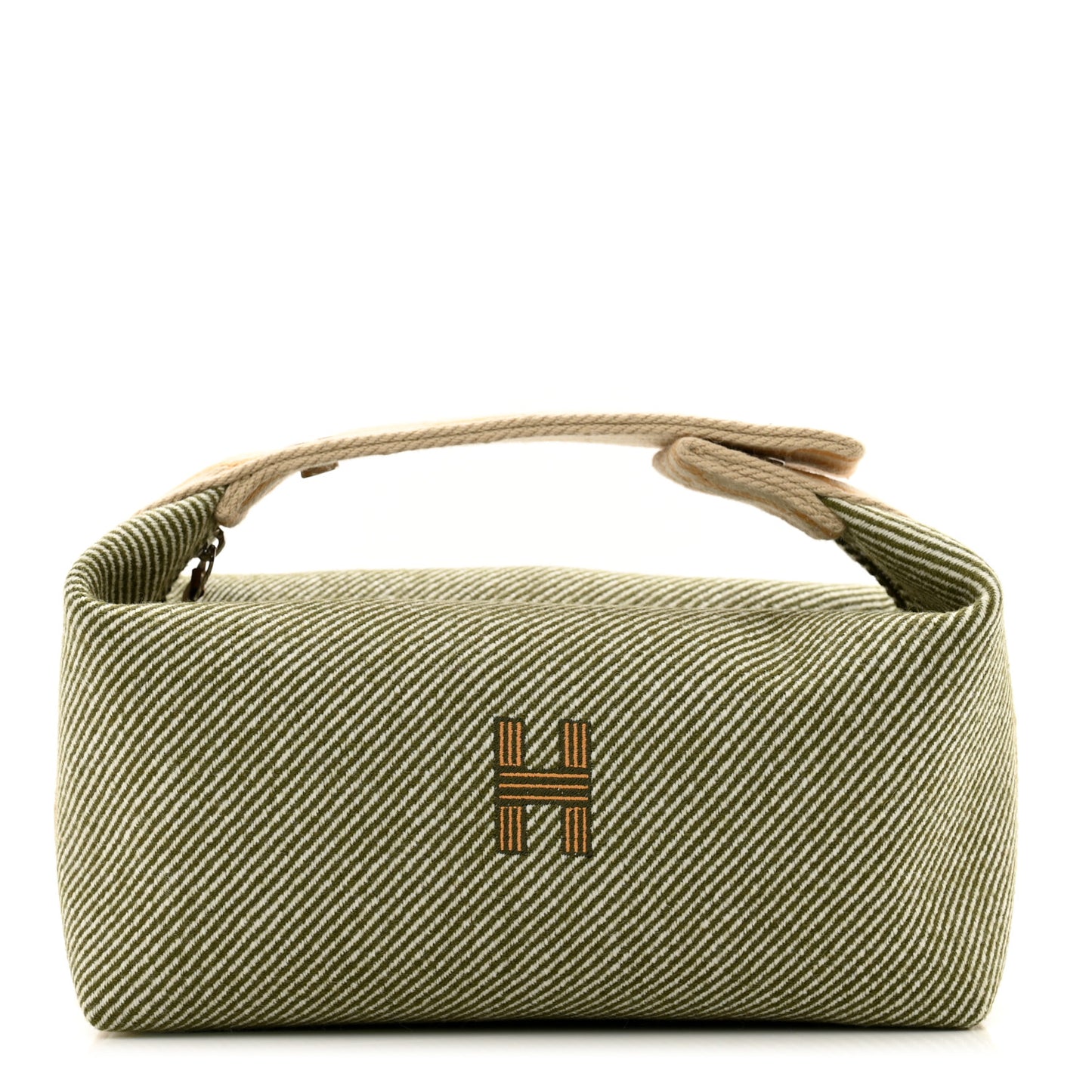 Wool Small Bride-A-Brac H Natte Pouch Vert Foret