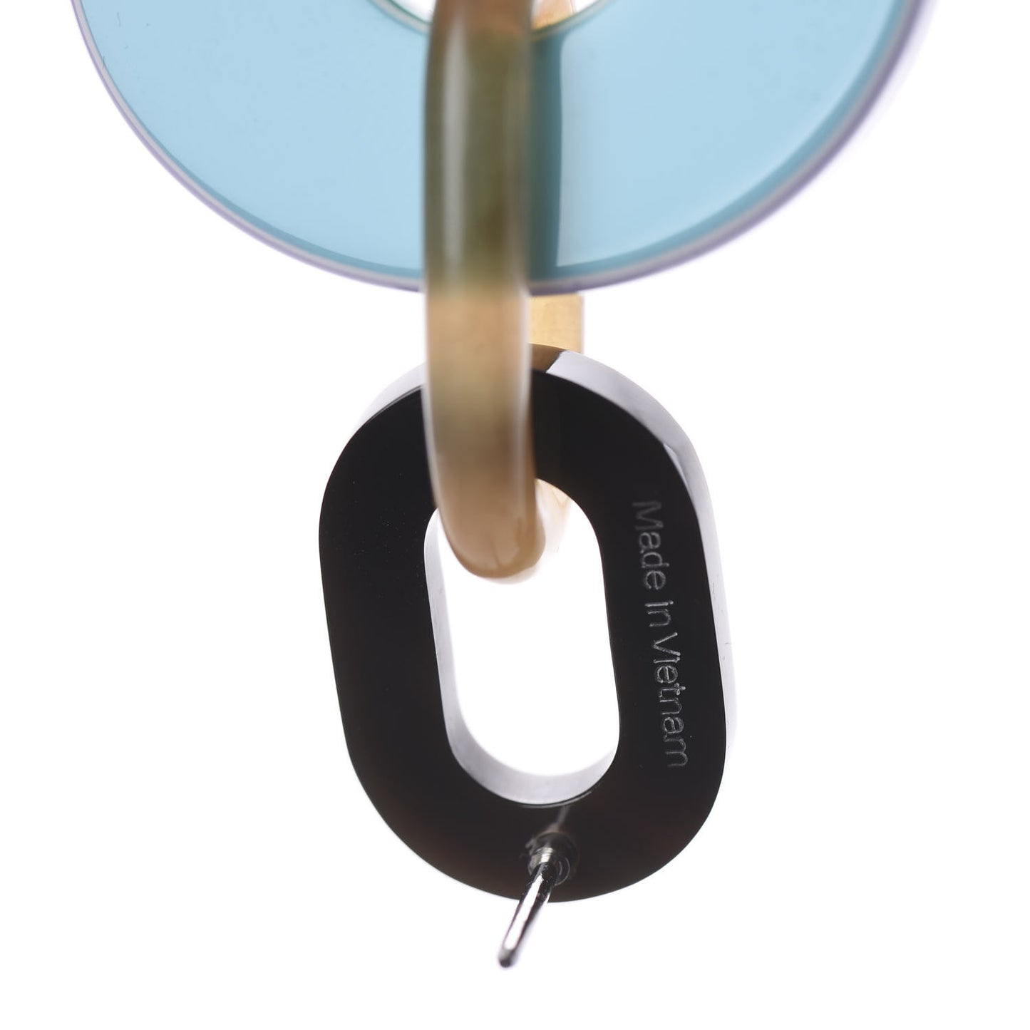 Buffalo Horn Drop Earrings Multicolor