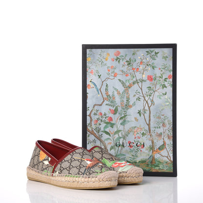 Gucci GG Supreme Monogram Tian Womens Espadrilles 40.5 Beige Multicolor Red 10 of 10