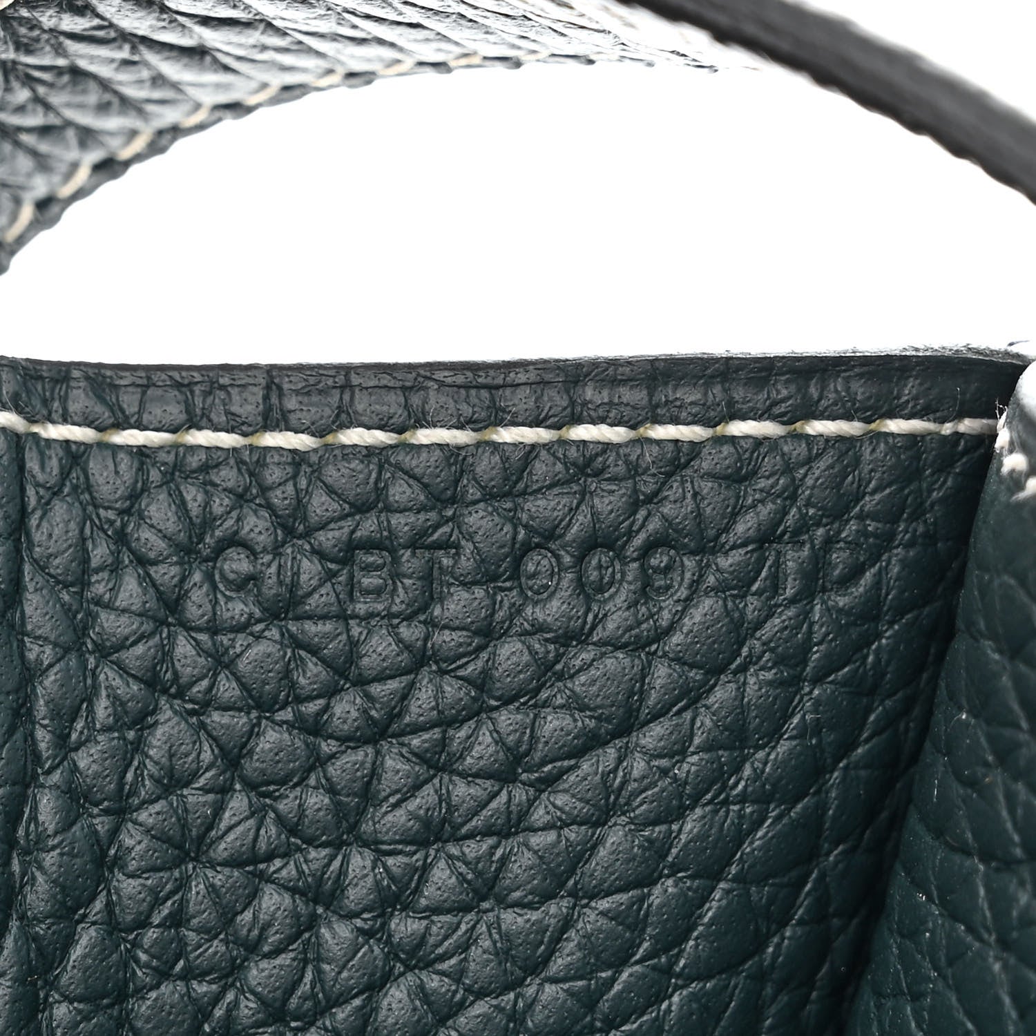 Hermes Taurillon Clemence Halzan 31 GM Vert Cypress 7 of 14