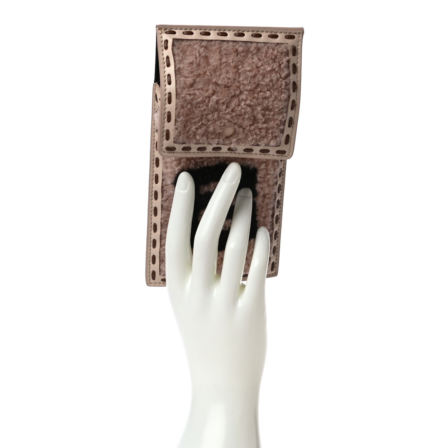 Shearling Nappa Vitello Liberty FF Fendi O’Lock Clip Smartphone Pocket Pink