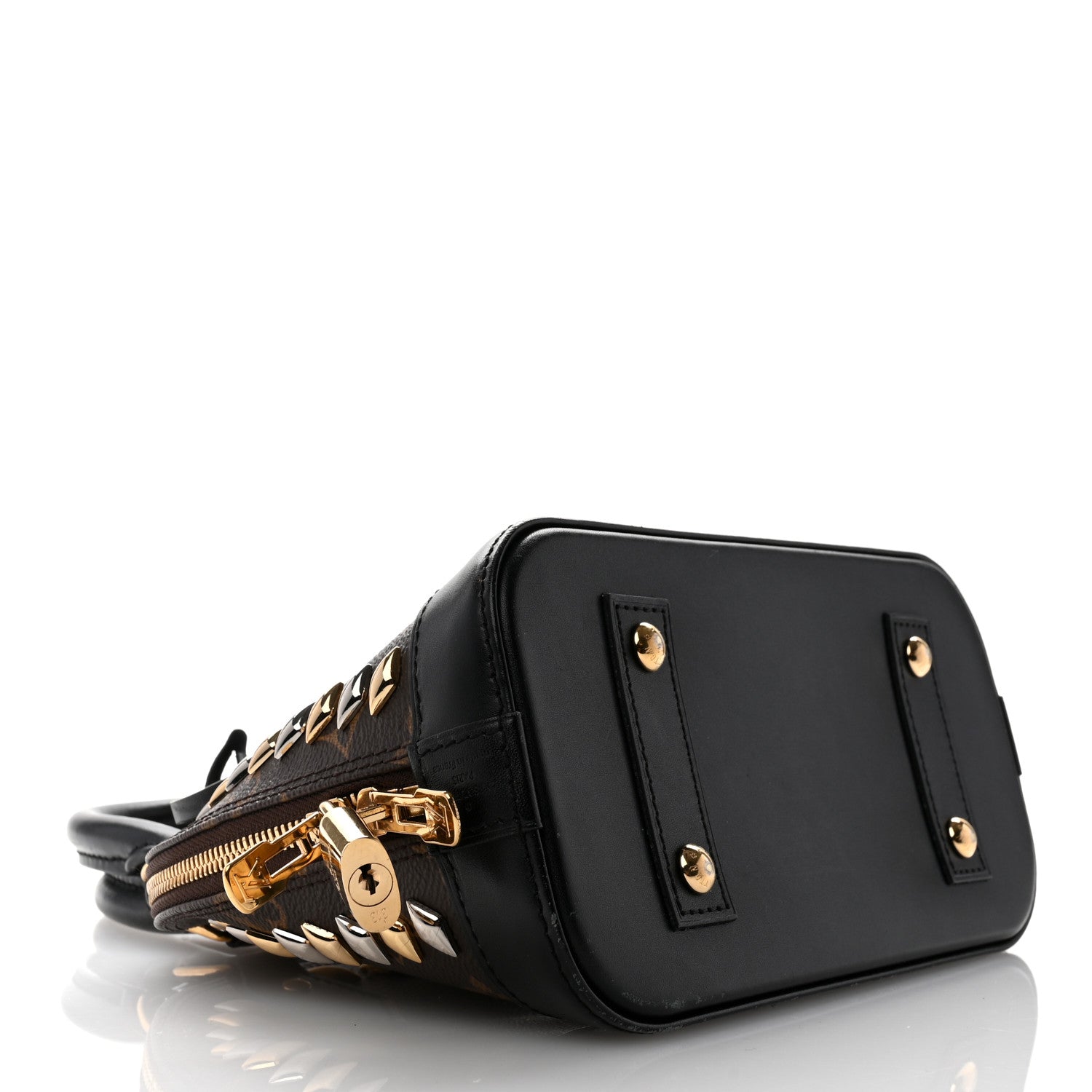 Louis Vuitton Monogram Macassar Studded Alma BB 7 of 23