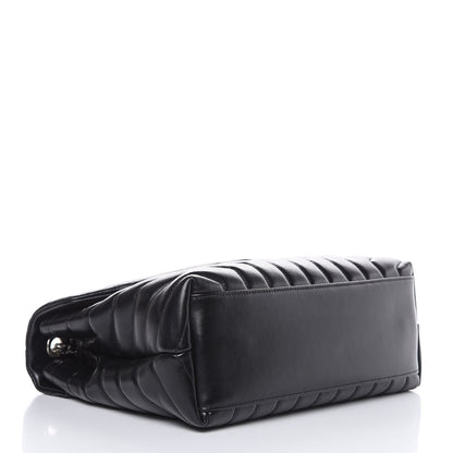 Saint Laurent Calfskin Y Quilted Monogram Medium Loulou Chain Satchel Black 4 of 9