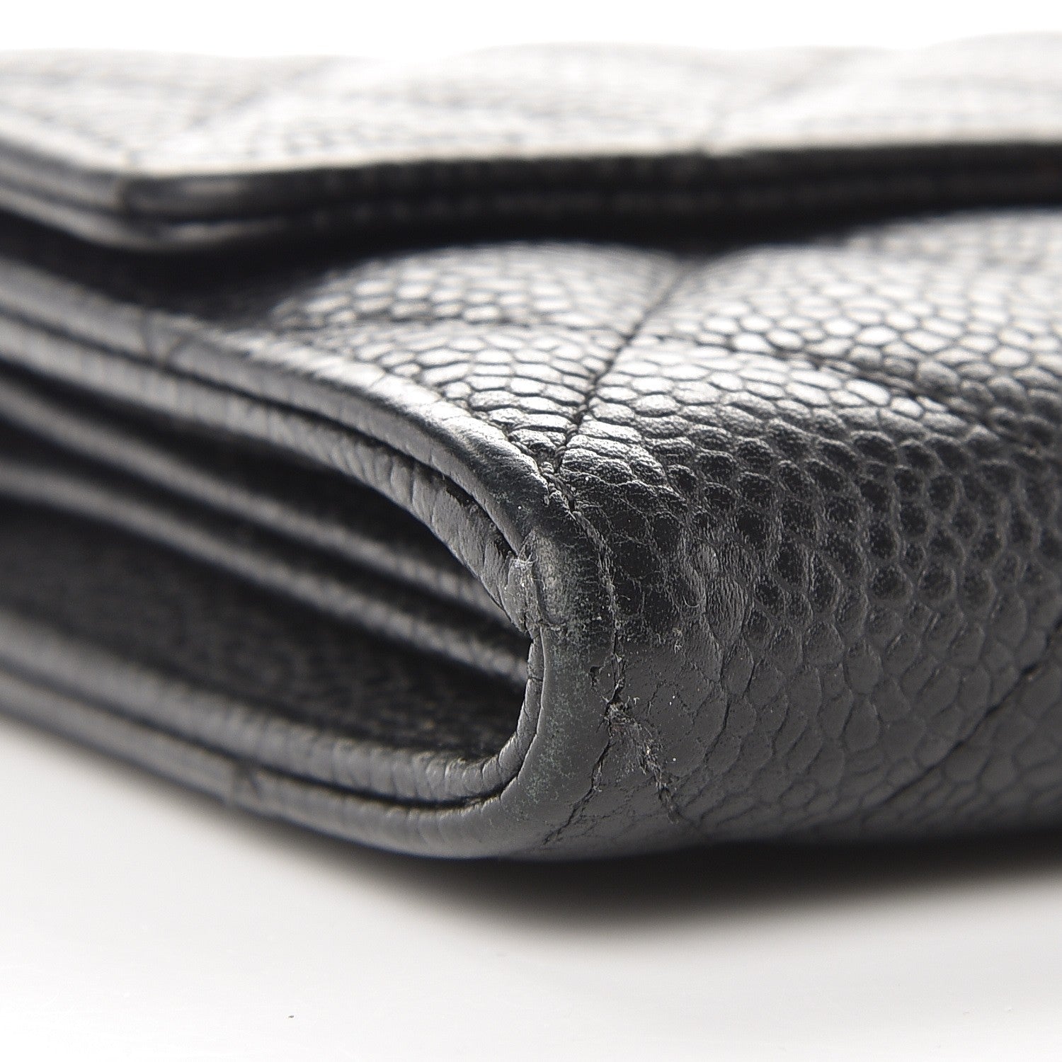 Chanel Caviar Quilted Large Gusset Flap Wallet Black 9 of 14