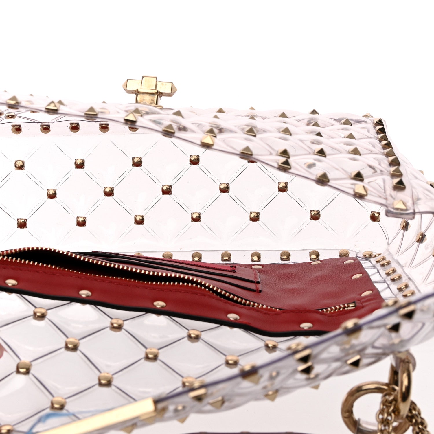 Valentino Garavani PVC Medium Rockstud Spike Shoulder Bag 5 of 12
