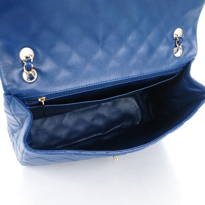Chanel Lambskin Quilted Maxi Single Flap Dark Blue 5 of 8
