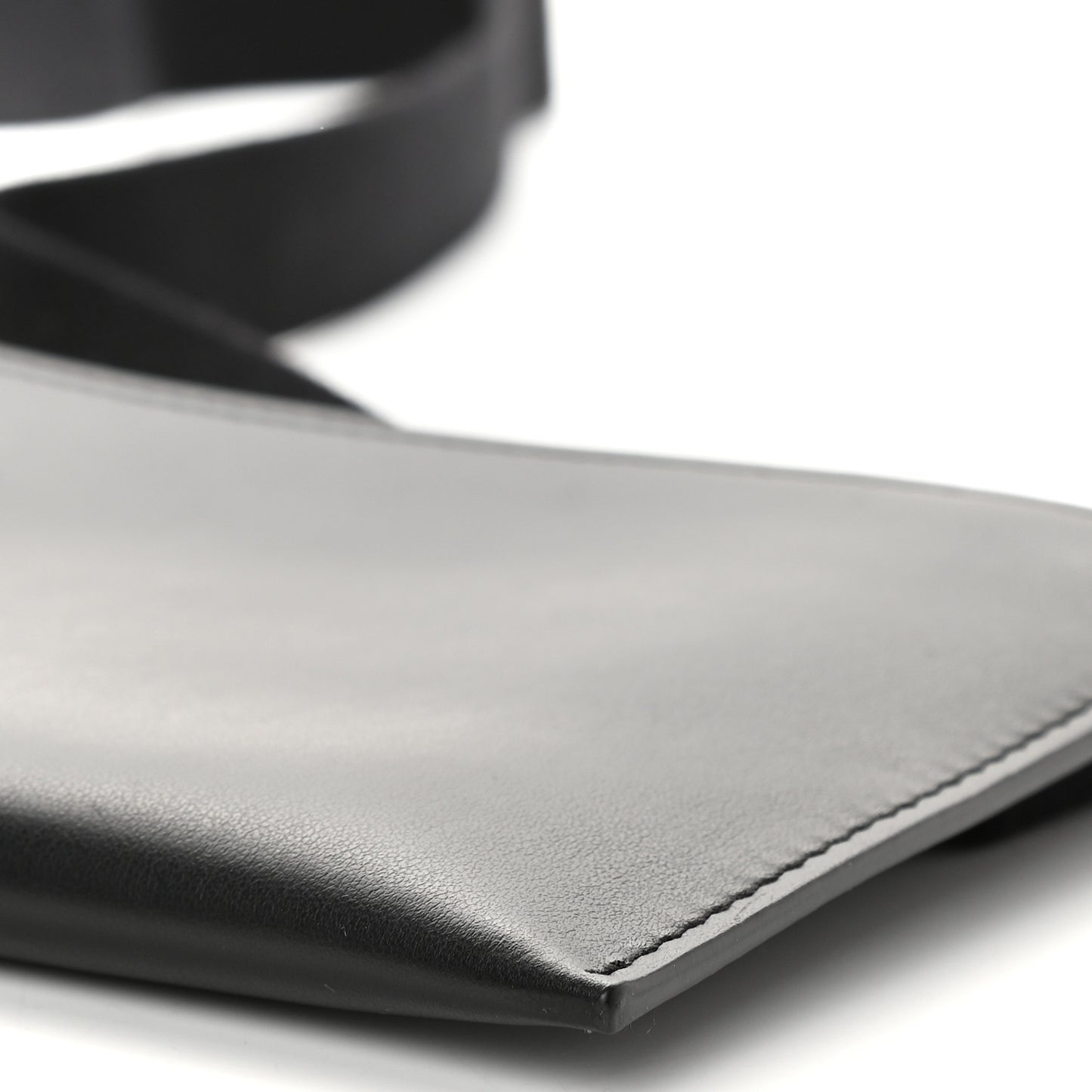 Calfskin Flat Belt Bag Black
