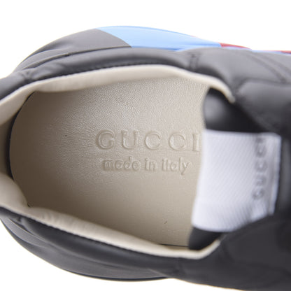 Gucci Calfskin Web Printed Mens Rhyton Sneakers 10 Black 7 of 10