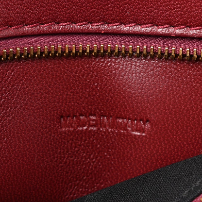 Balenciaga Shiny Calfskin Crocodile Embossed Small Hourglass Top Handle Bag Dark Red 7 of 16