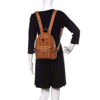 MCM Visetos Side Stud Mini Stark Backpack Cognac 2 of 13