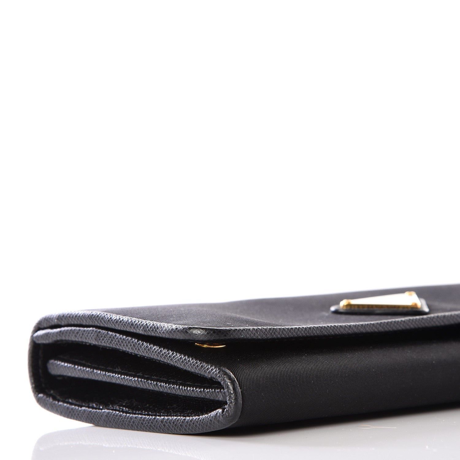 Prada Tessuto Nylon Continental Flap Wallet Black 6 of 9