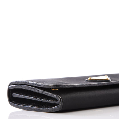 Prada Tessuto Nylon Continental Flap Wallet Black 6 of 9