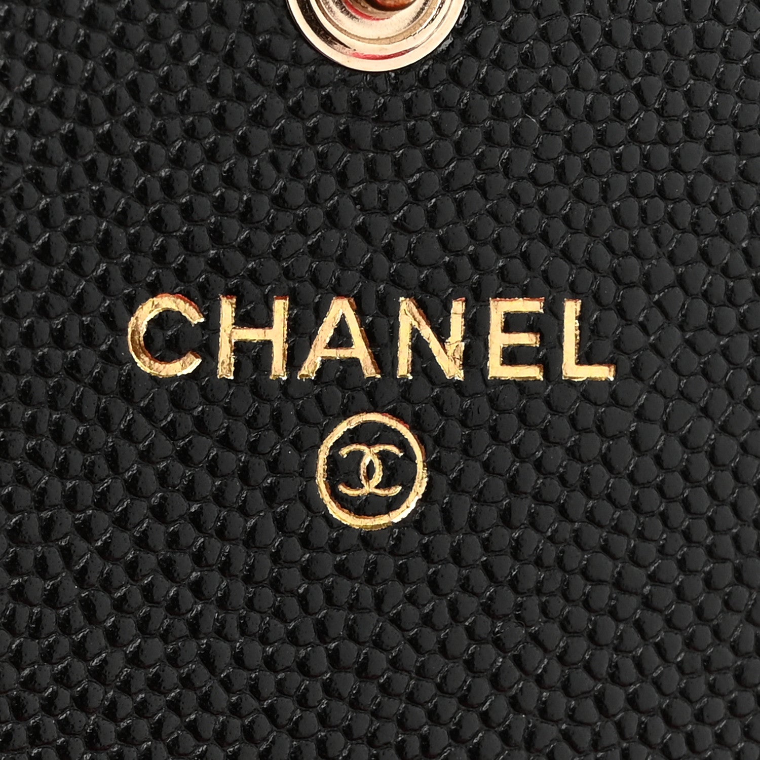 Chanel Caviar Metal Perforated Quilted CC Flap Wallet Black 6 of 9