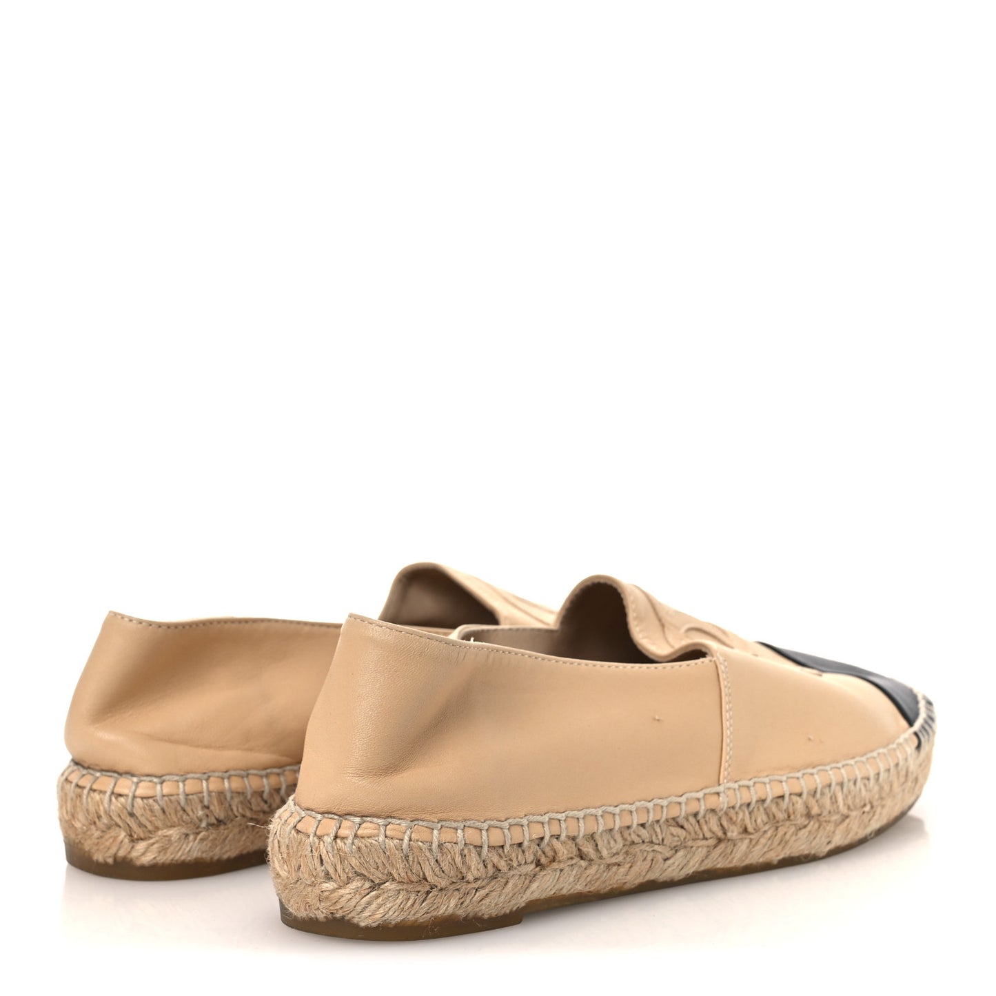Lambskin CC Espadrilles 38 Beige Black