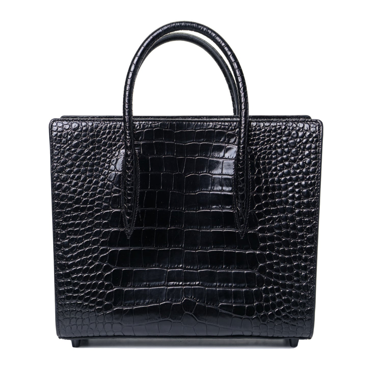 Calfskin Crocodile Embossed Medium Paloma Black