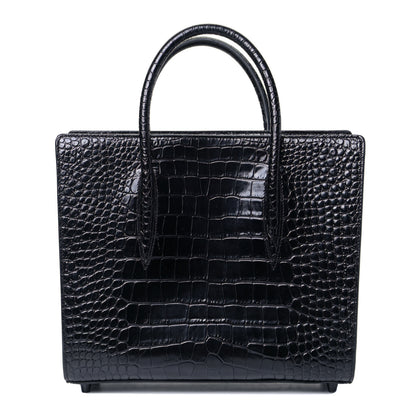 Christian Louboutin Calfskin Crocodile Embossed Medium Paloma Black 1 of 8